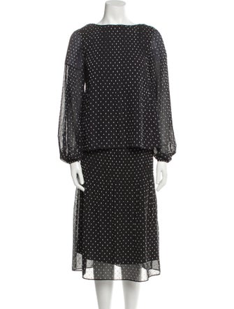 Maje Polka Dot Print Skirt Set