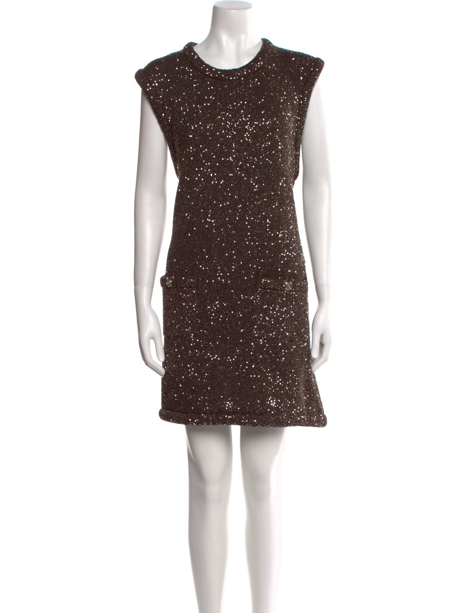 Maje Crew Neck Mini Dress