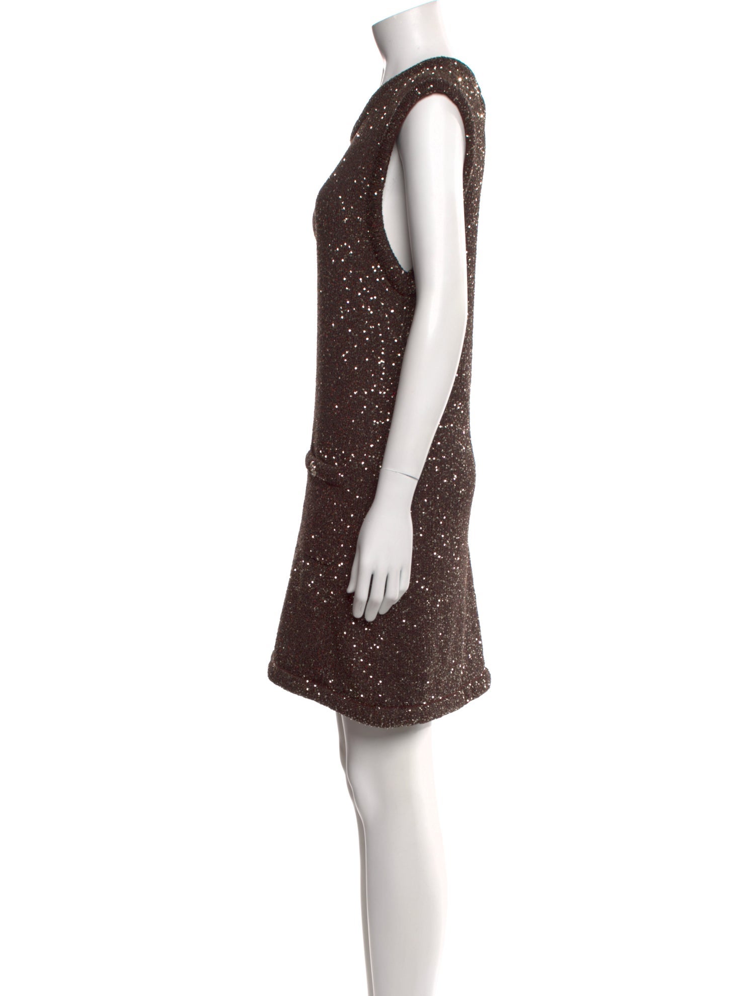 Maje Crew Neck Mini Dress