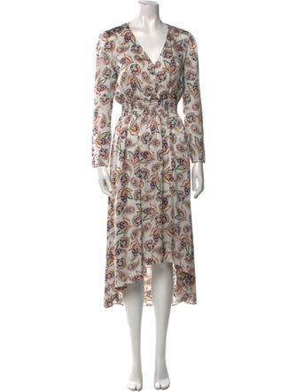 Maje Floral Print Long Dress