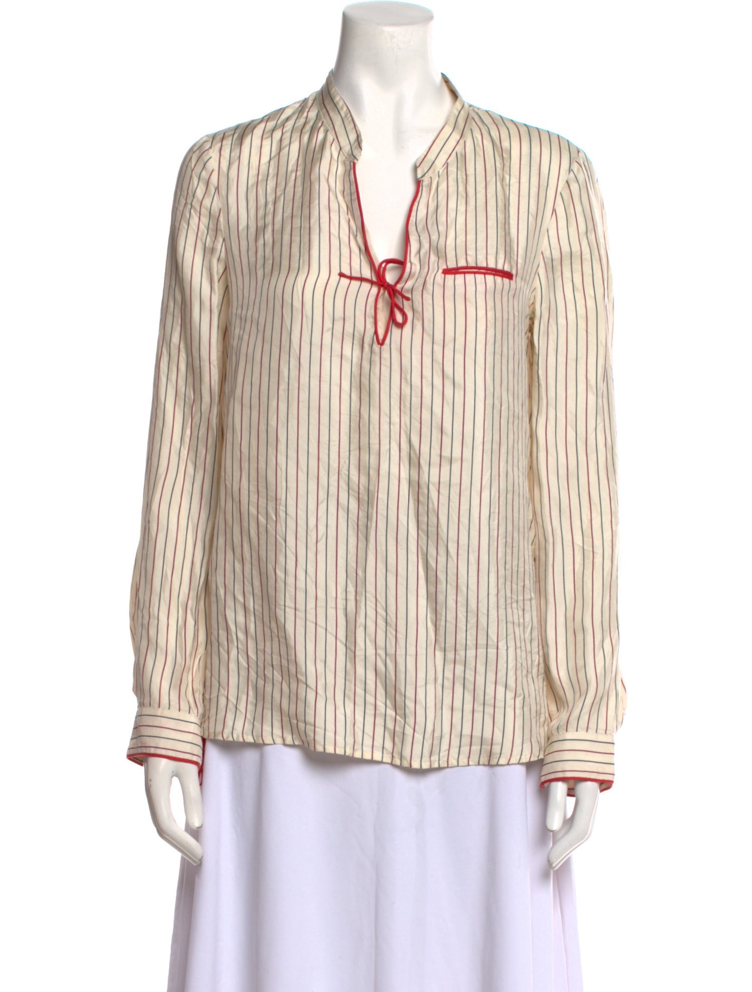 Maje Silk Striped Blouse