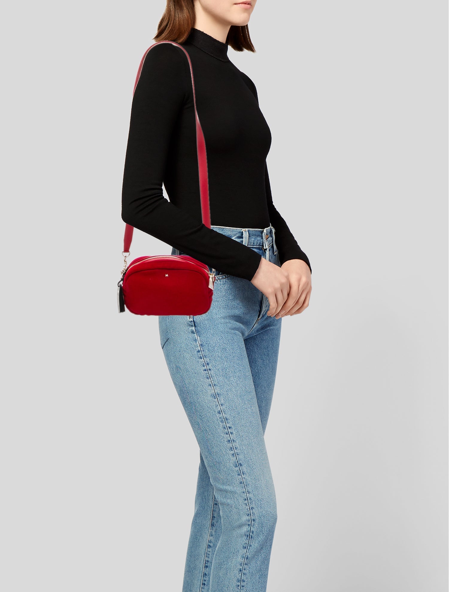 Maje Velvet Crossbody Bag