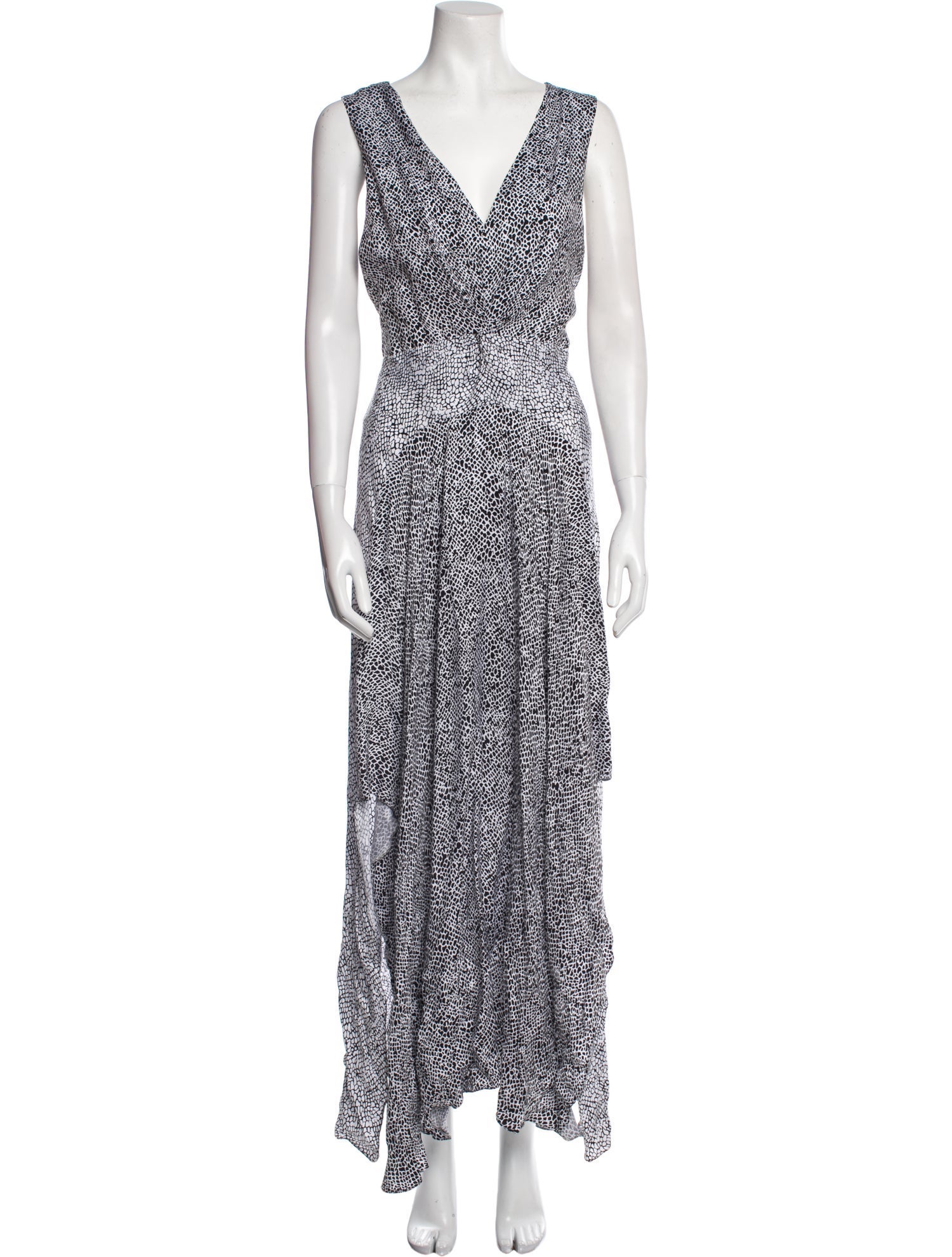 Maje Printed Long Dress w/ Tags