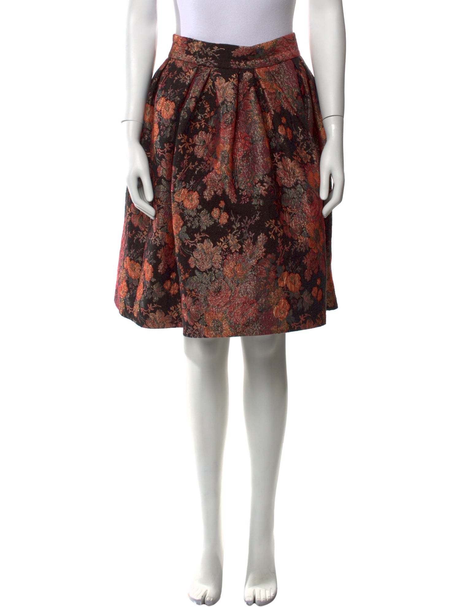 Maje Floral Print Knee-Length Skirt