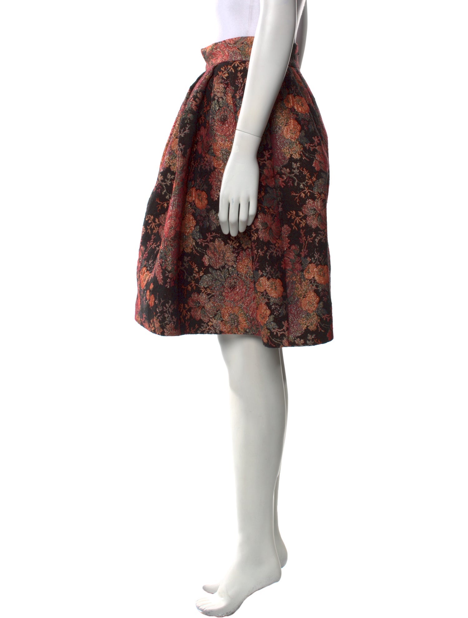 Maje Floral Print Knee-Length Skirt