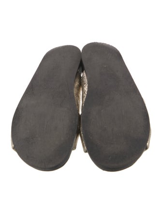 Maje Leather Pleated Accents Slides