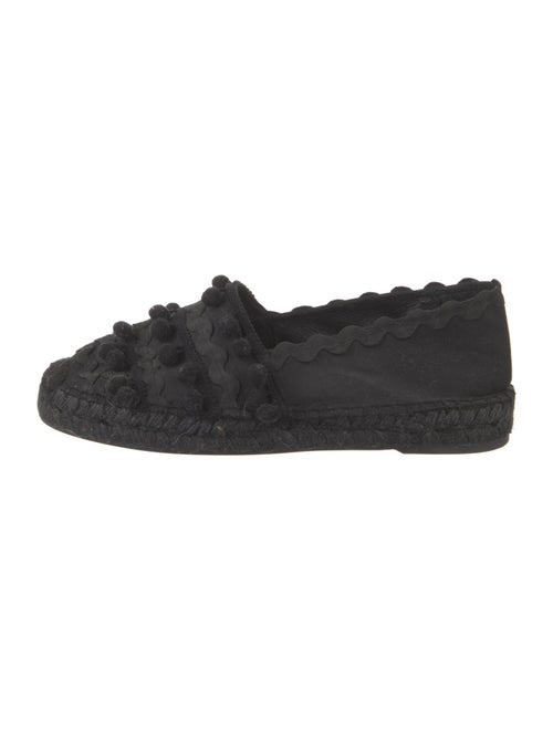 Maje Canvas Pom-Pom Embellishments Moccasins