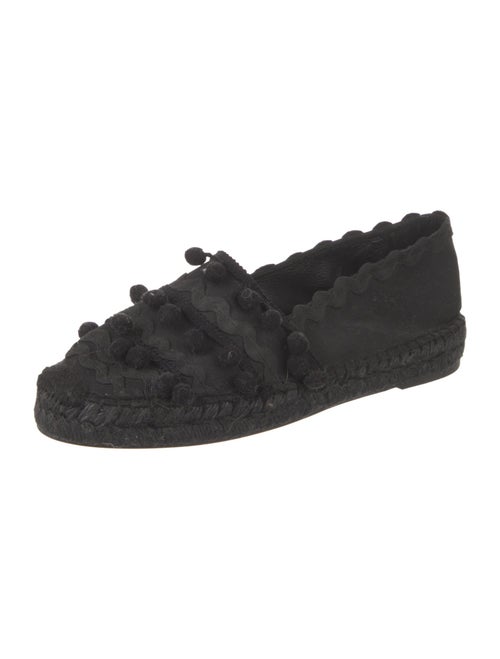 Maje Canvas Pom-Pom Embellishments Moccasins