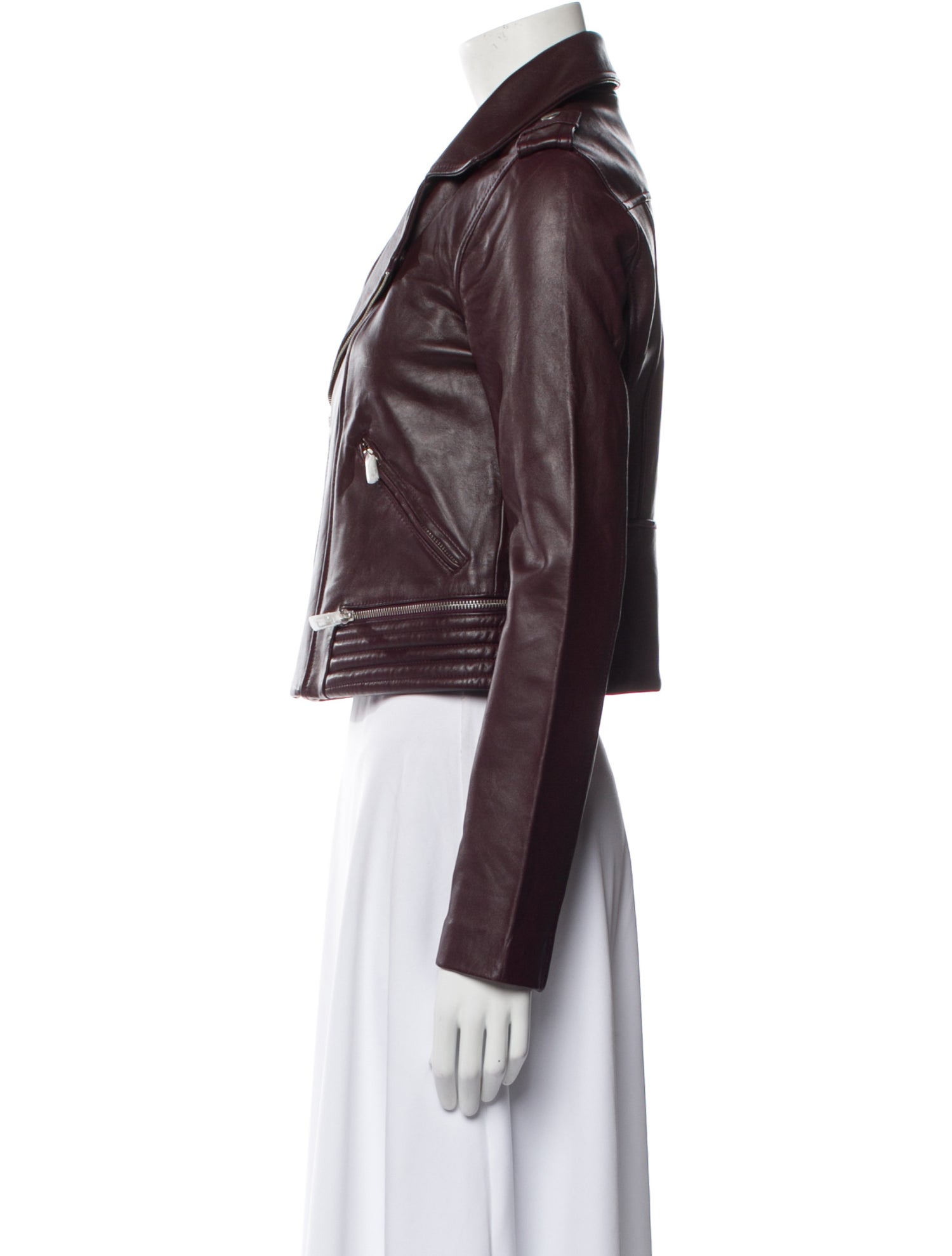 Maje Lamb Leather Biker Jacket
