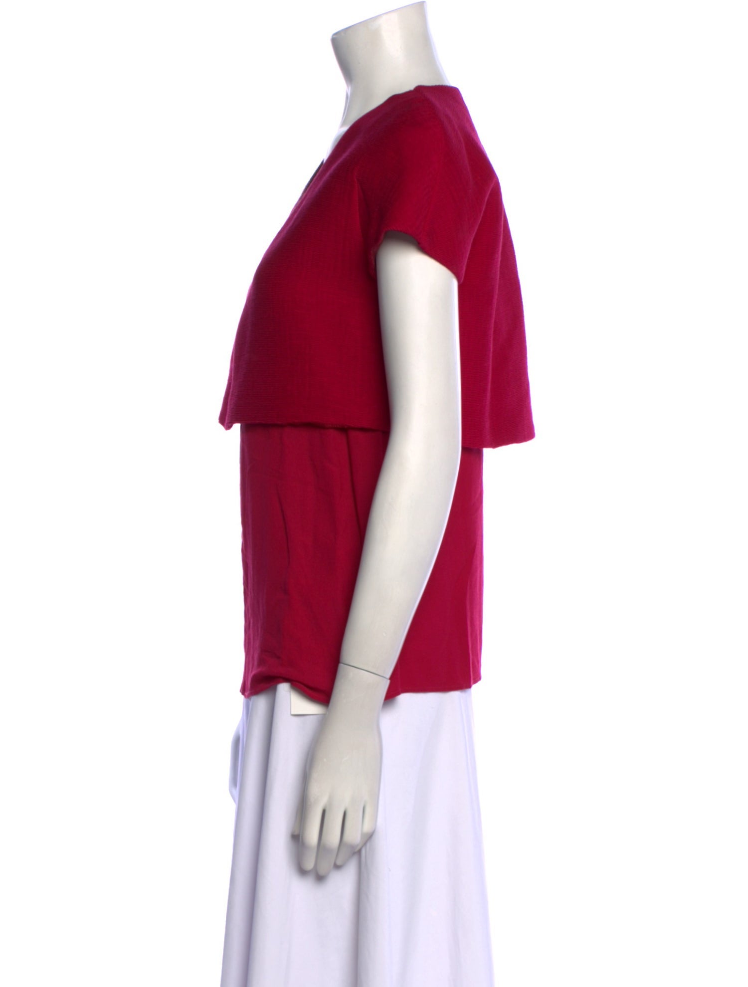 Maje V-Neck Short Sleeve Top