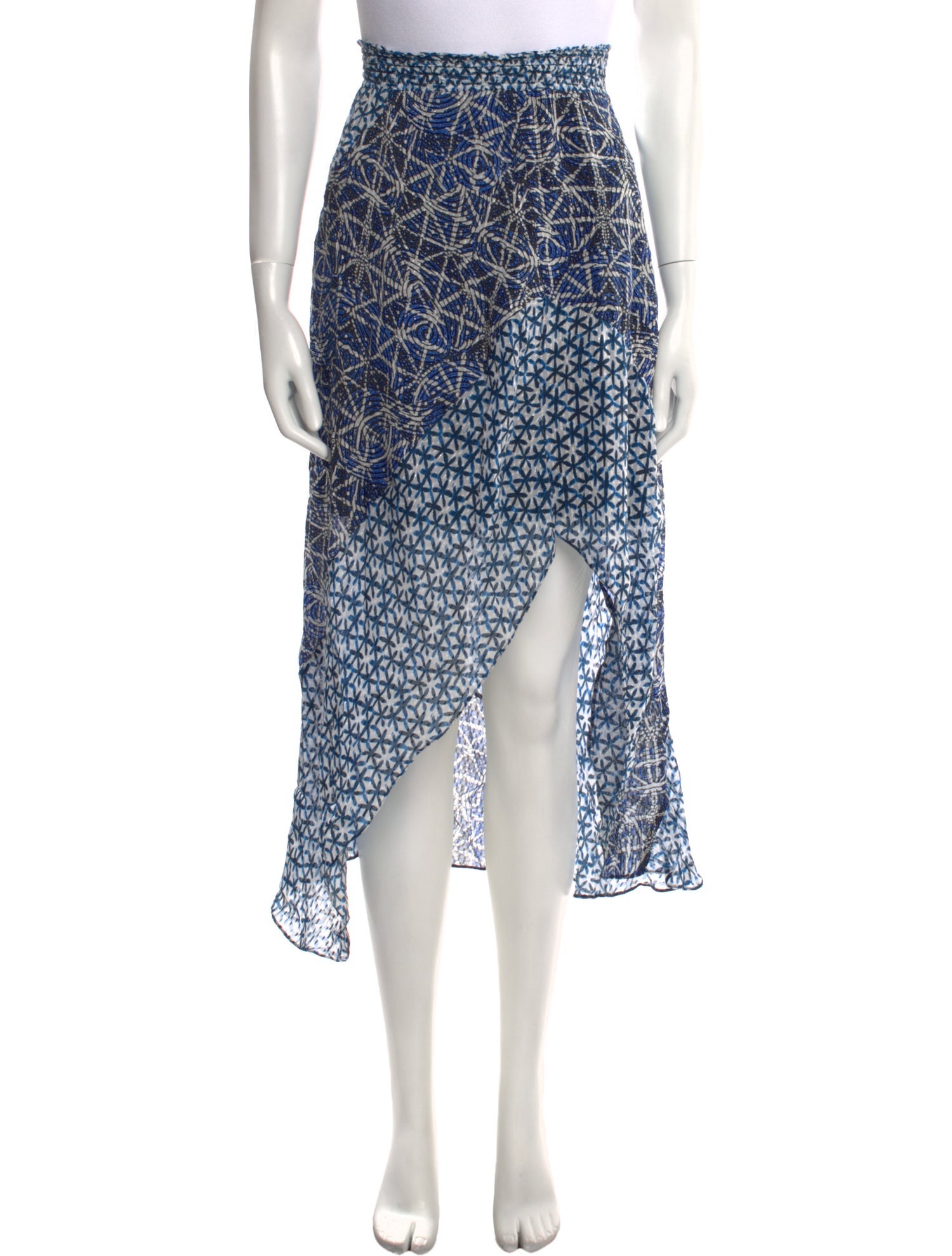 Maje Printed Midi Length Skirt