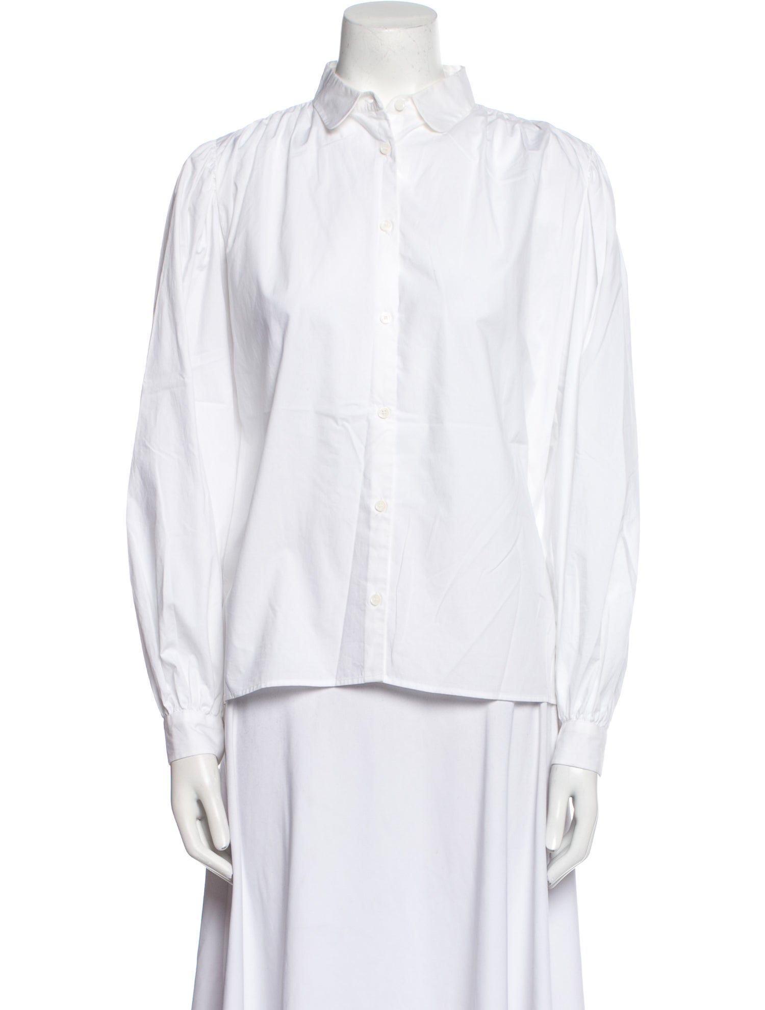 Maje Long Sleeve Button-Up Top