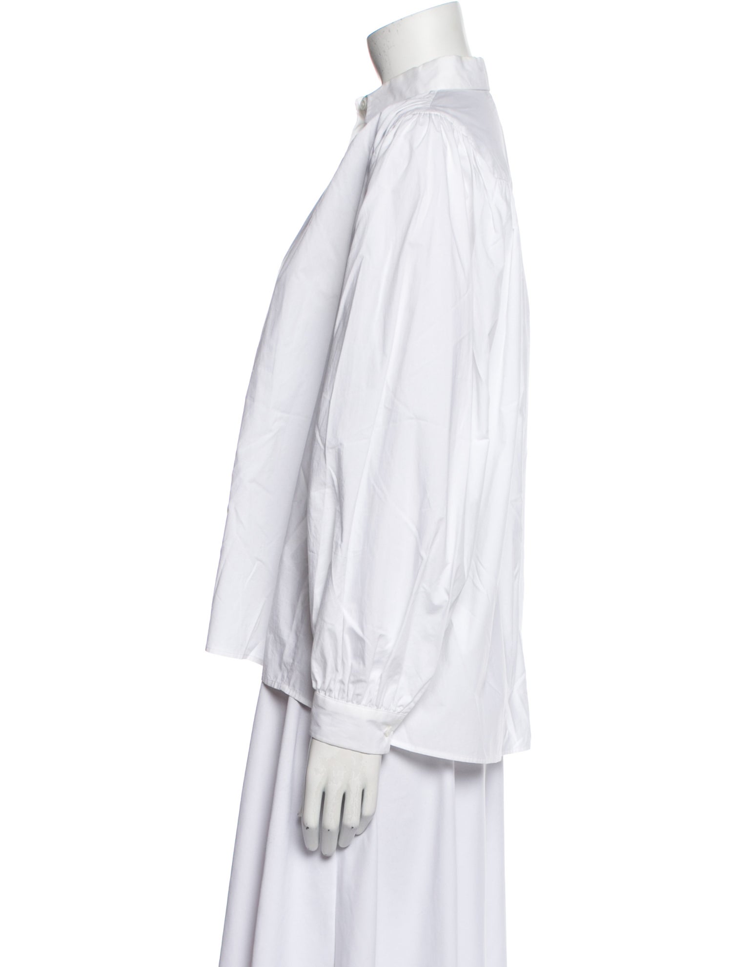 Maje Long Sleeve Button-Up Top