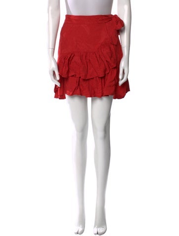 Maje Skirts Ruffle Embellishment Mini Skirt S