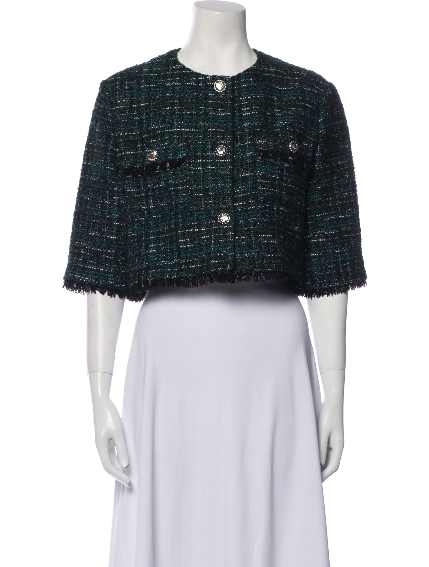 Maje Tweed Pattern Jacket