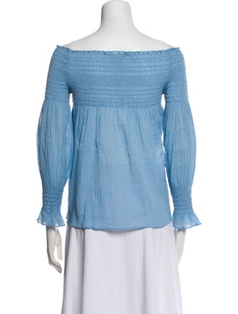 Maje Off-The-Shoulder Three-Quarter Sleeve Blouse