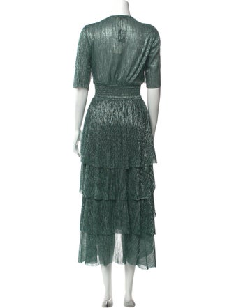 Maje V-Neck Long Dress