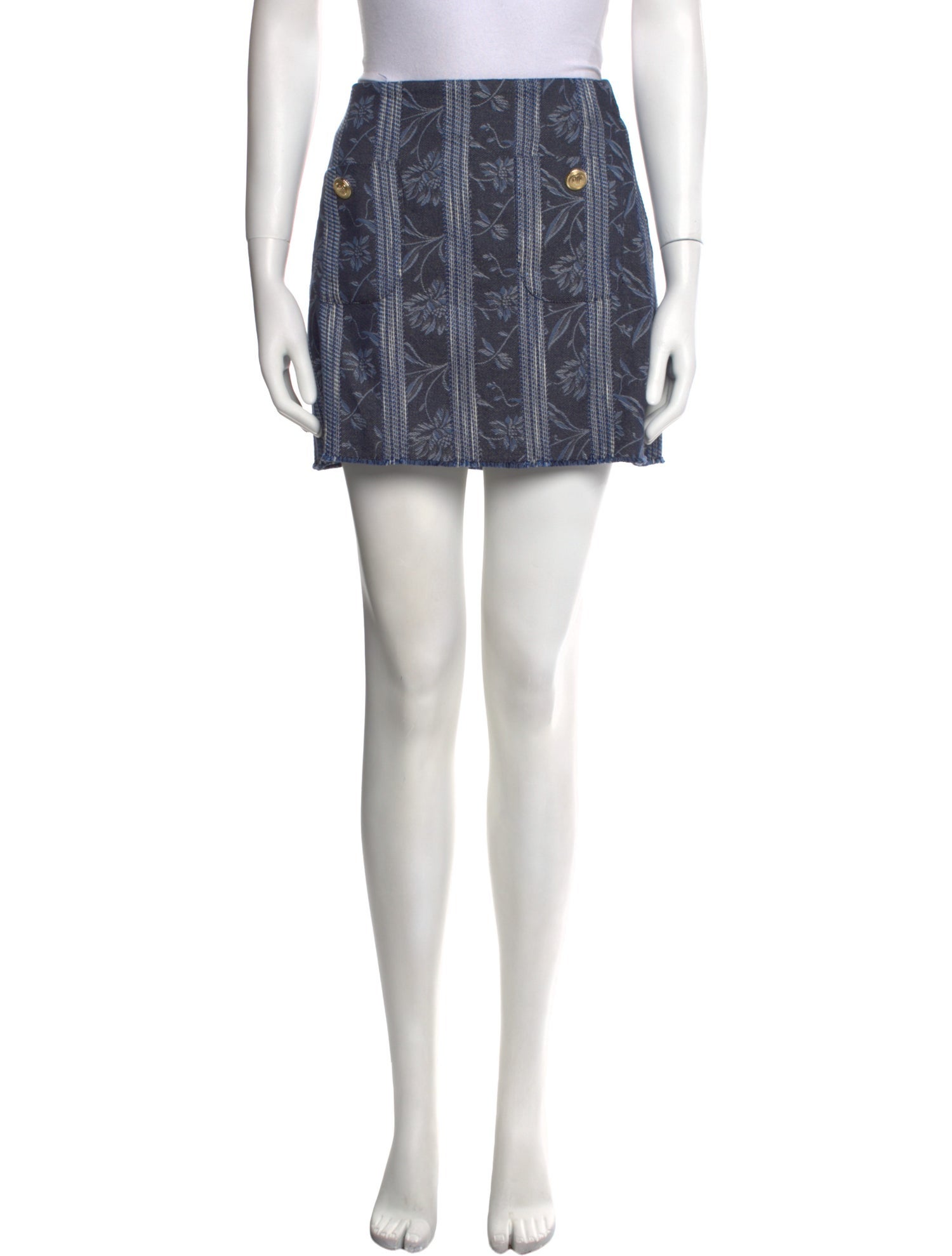 Maje Floral Print Mini Skirt