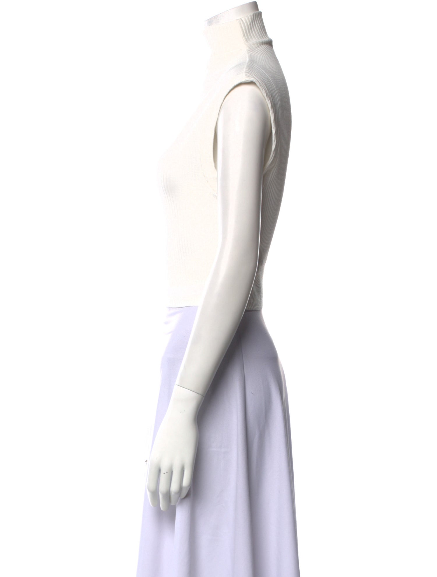 Maje Mock Neck Short Sleeve Crop Top