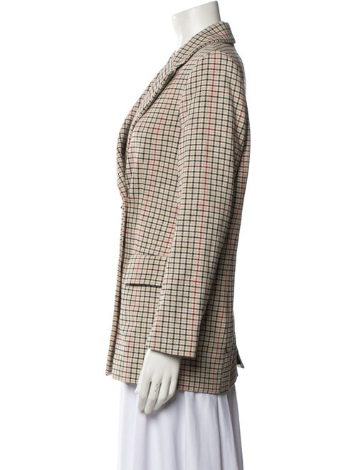 Maje Plaid Print Peacoat