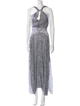 Maje Printed Long Dress