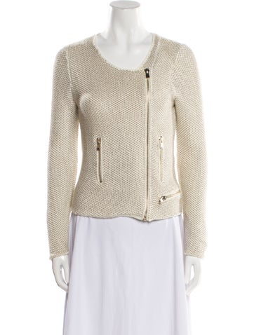 Maje Jackets Tweed Pattern Evening Jacket M