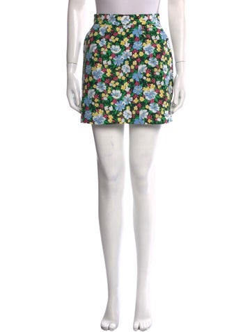 Maje Skirts Floral Print Mini Skirt S