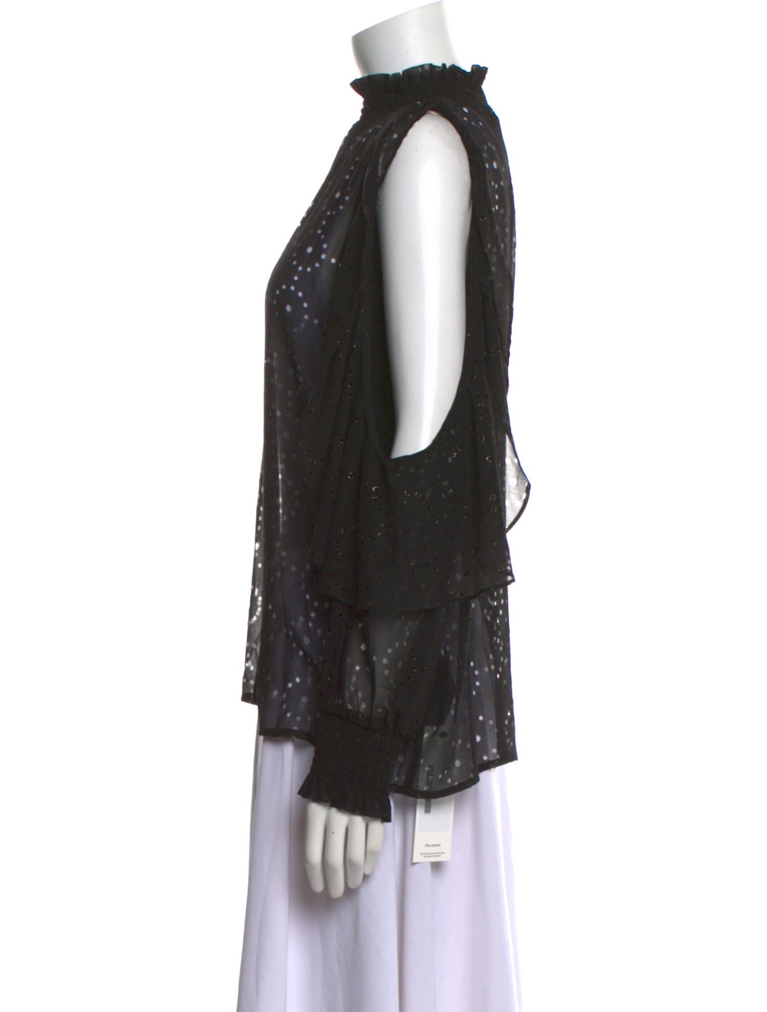 Maje Mock Neck Long Sleeve Blouse