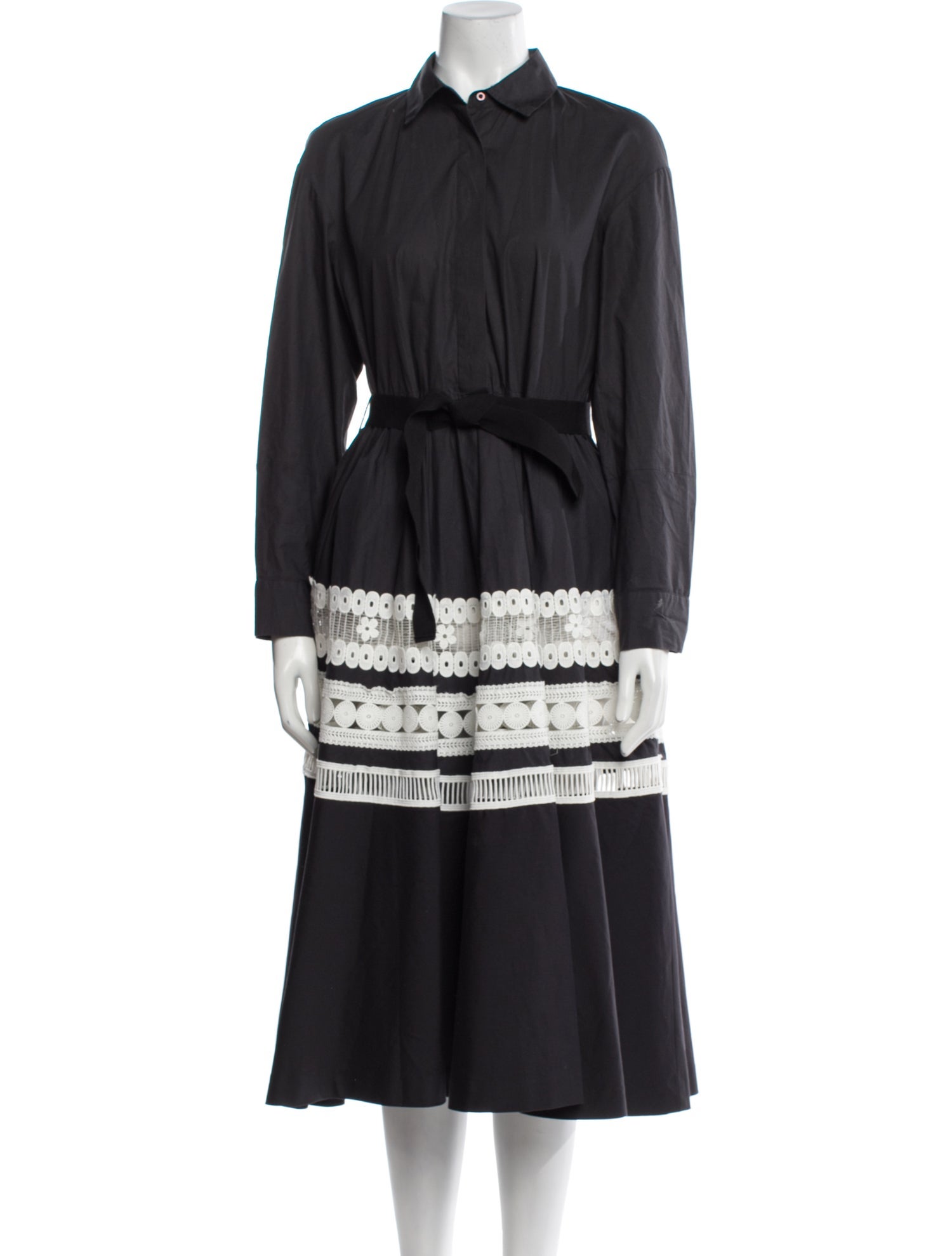 Maje Lace Pattern Midi Length Dress