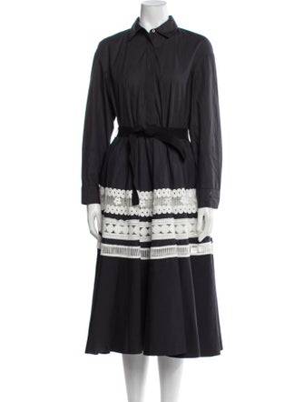 Maje Lace Pattern Midi Length Dress