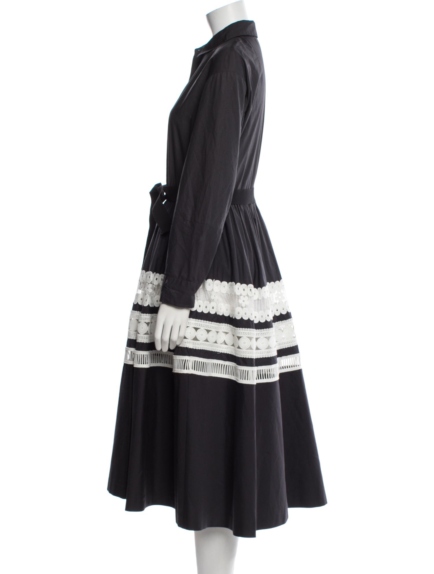 Maje Lace Pattern Midi Length Dress