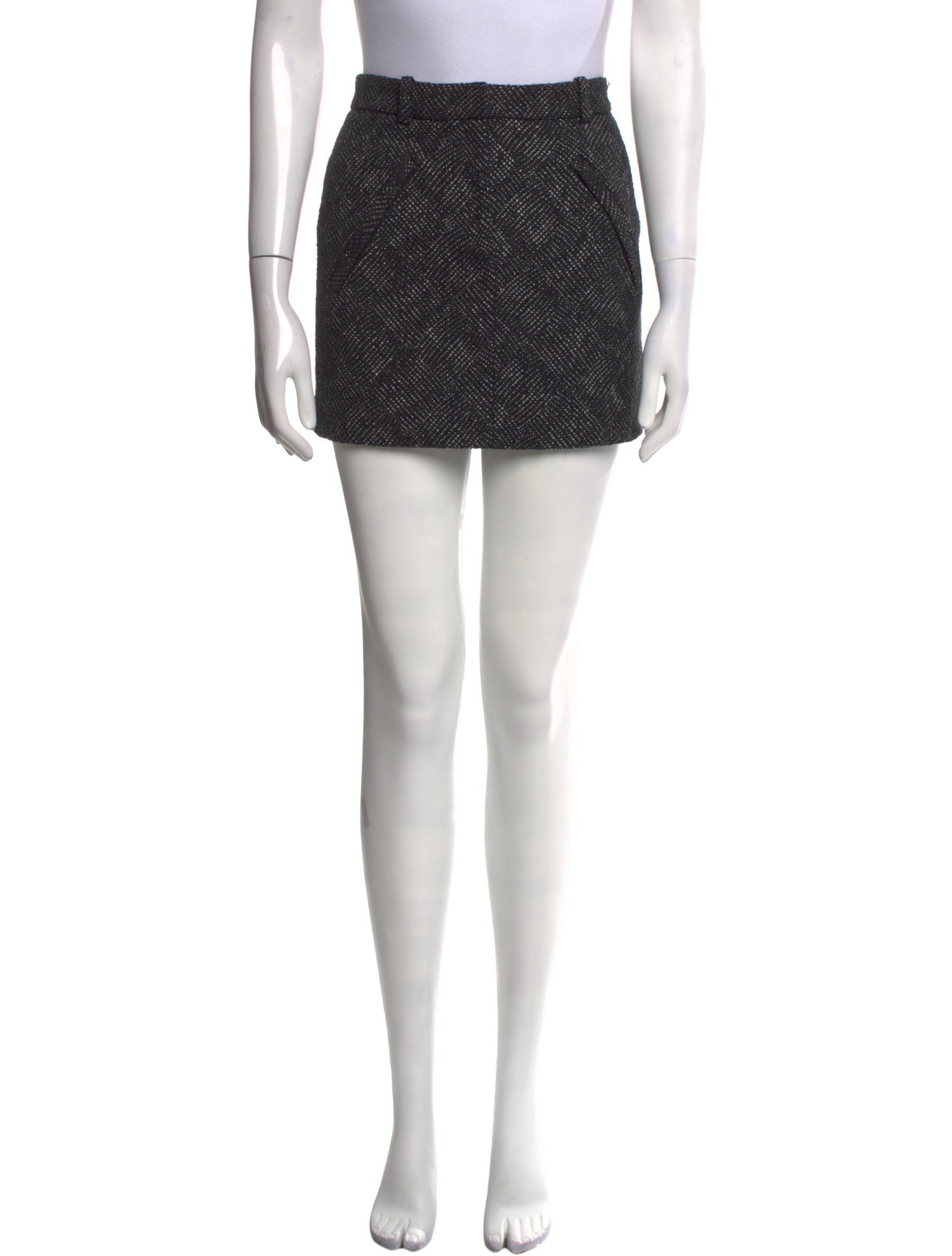 Maje Tweed Pattern Mini Skirt