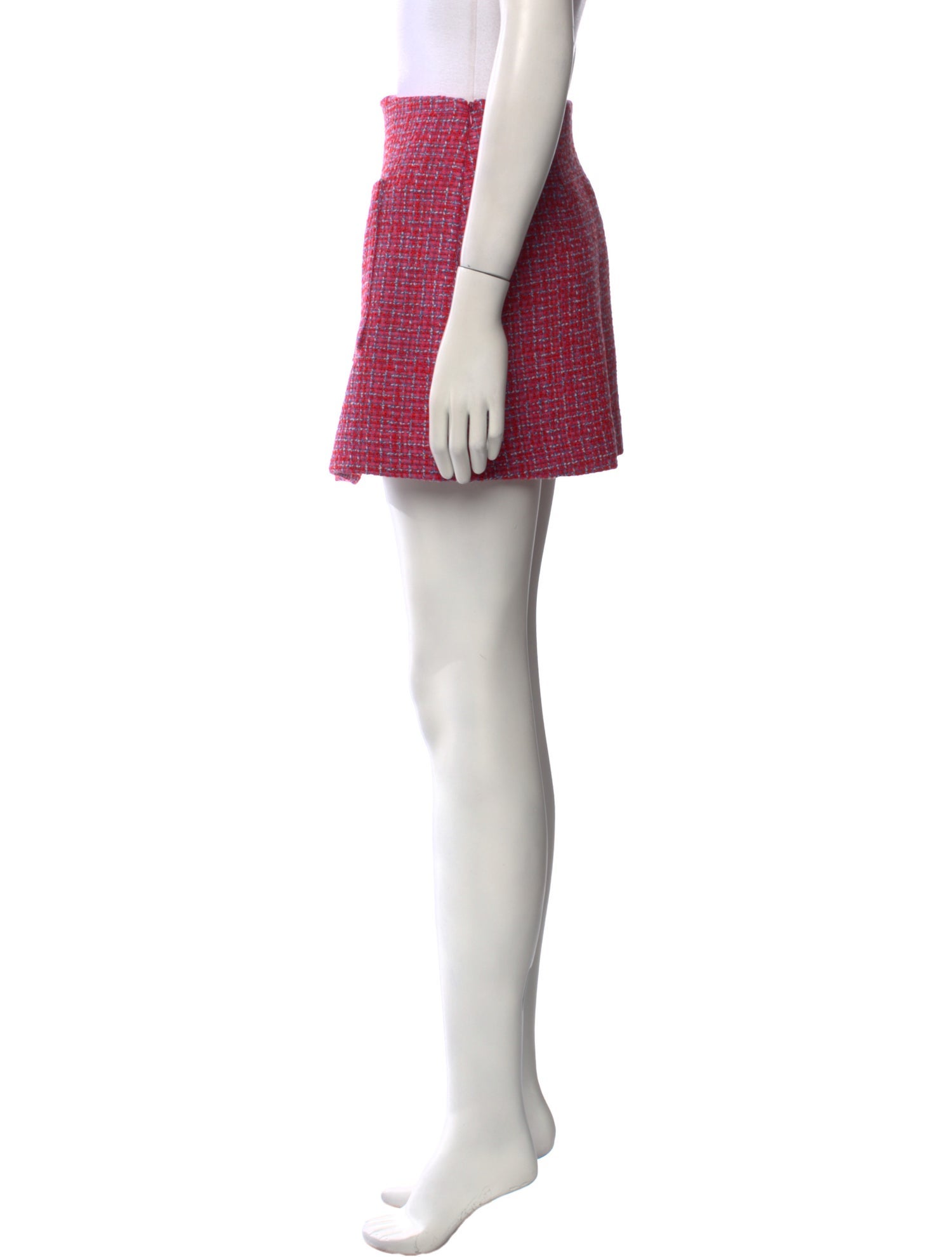 Maje Tweed Pattern Mini Skirt