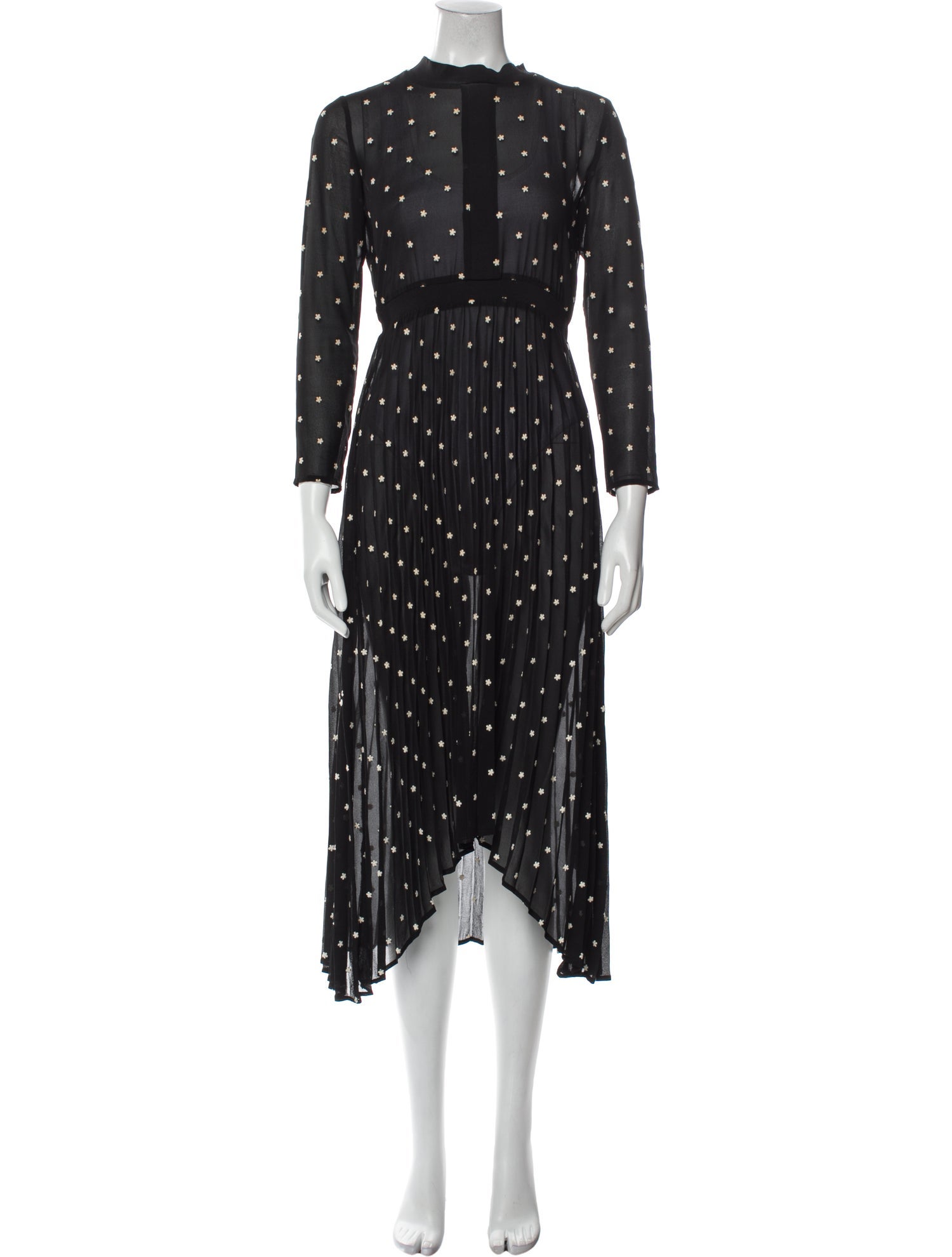 Maje Printed Midi Length Dress