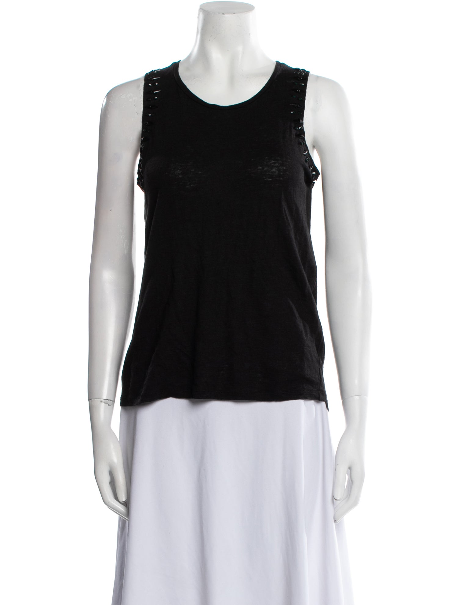 Maje Scoop Neck Sleeveless Top