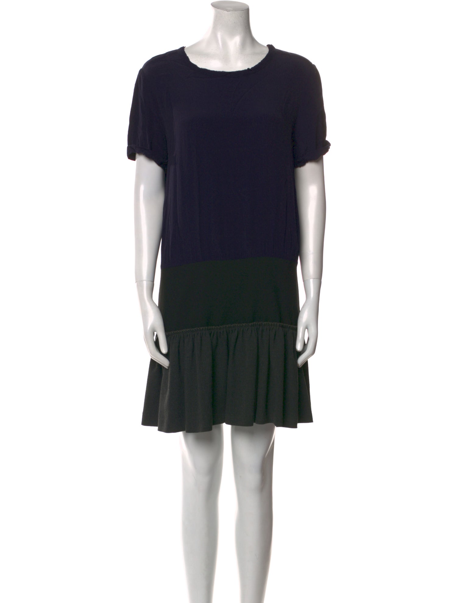 Maje Colorblock Pattern Mini Dress