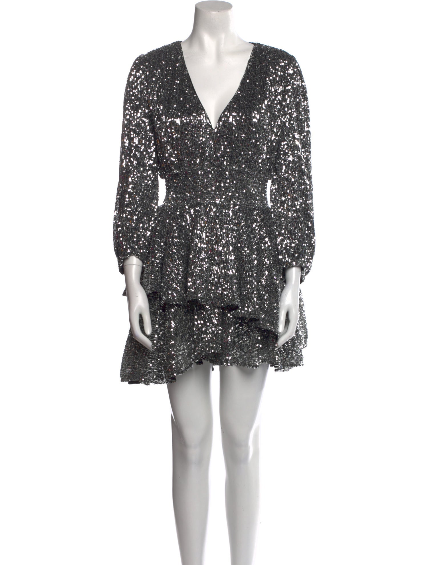 Maje V-Neck Mini Dress