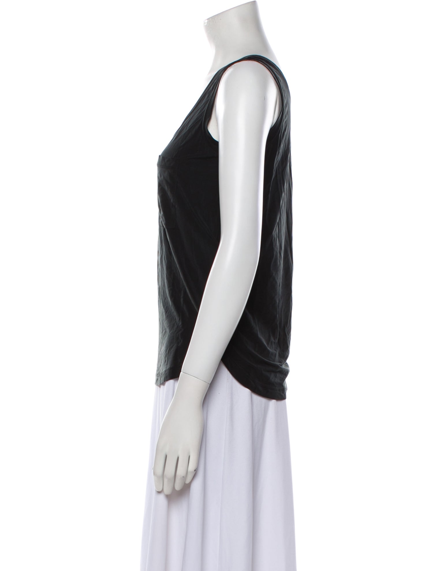 Maje Silk Scoop Neck Top