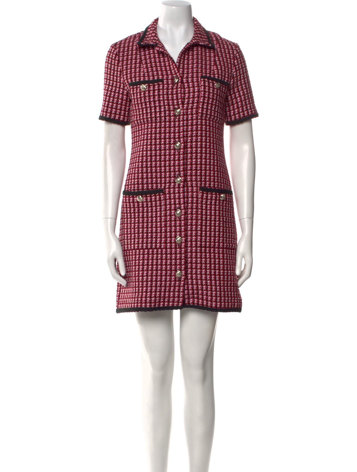 Maje Tweed Pattern Mini Dress