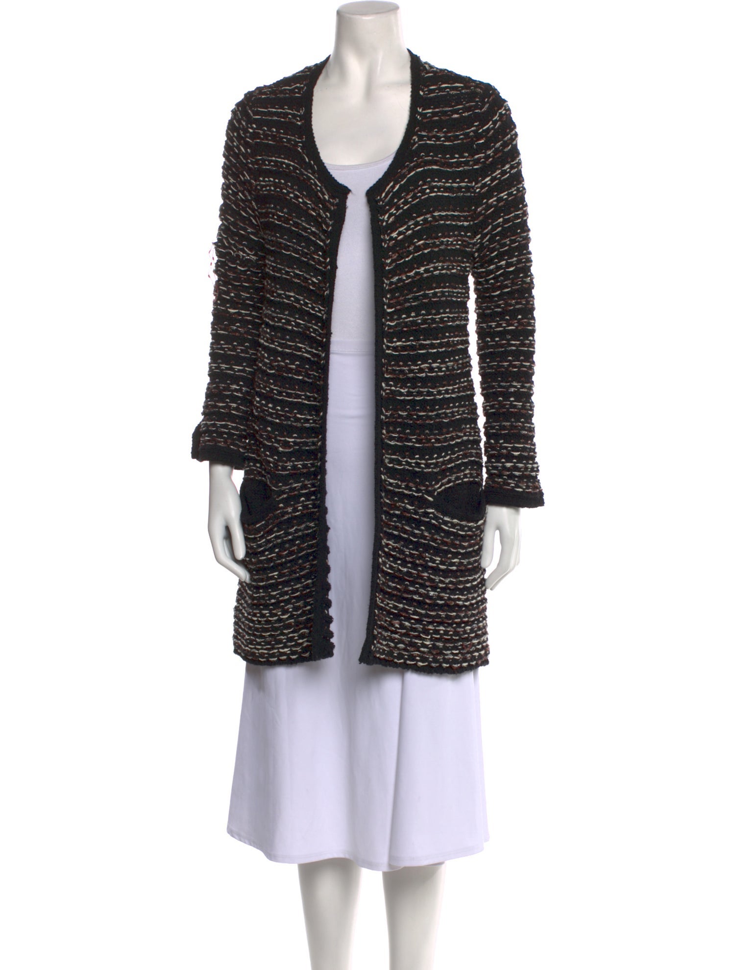 Maje Striped Scoop Neck Sweater