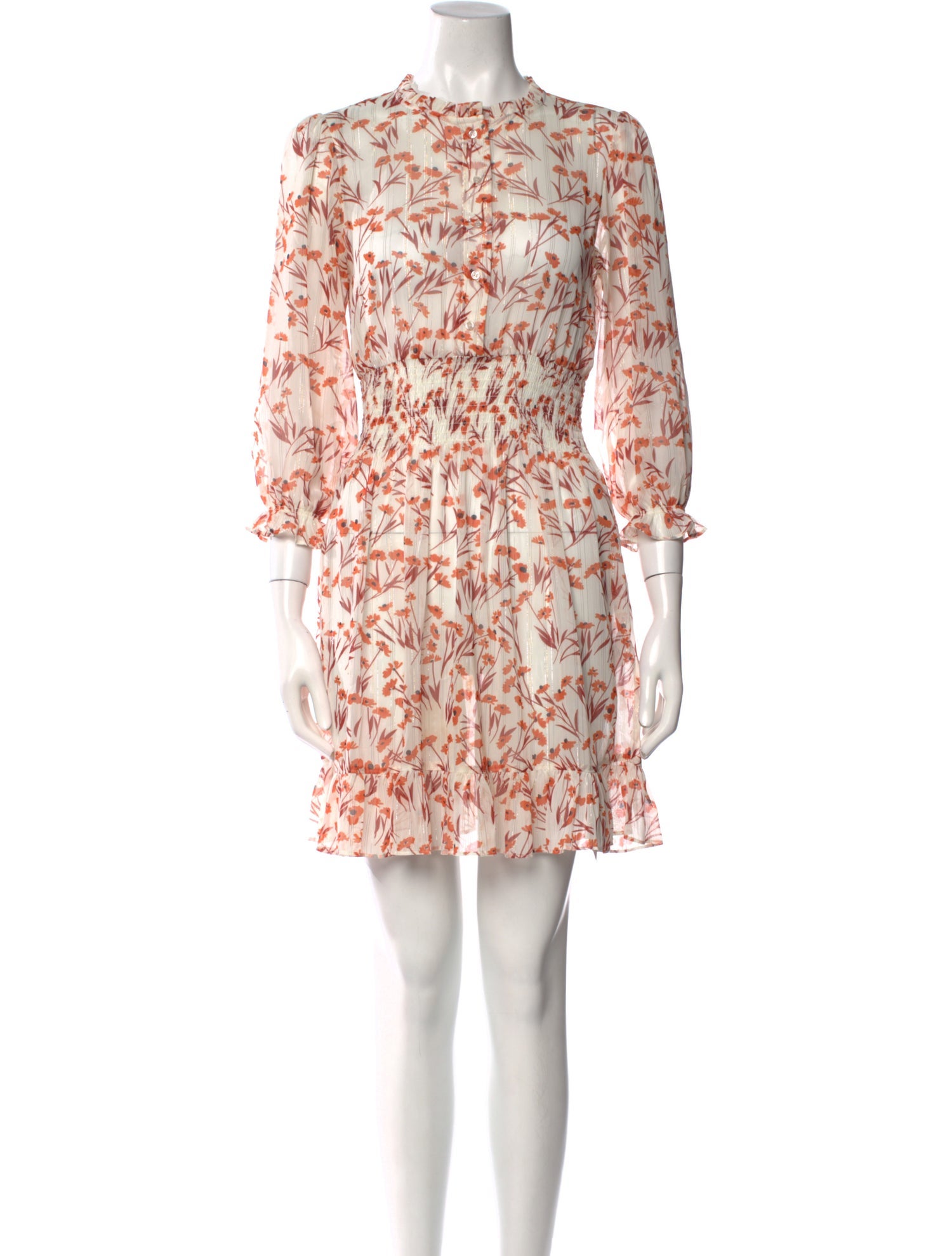 Maje Floral Print Mini Dress