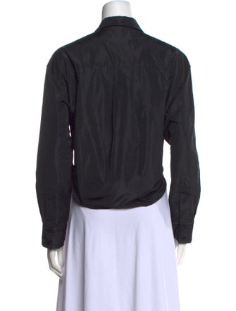 Maje Long Sleeve Button-Up Top