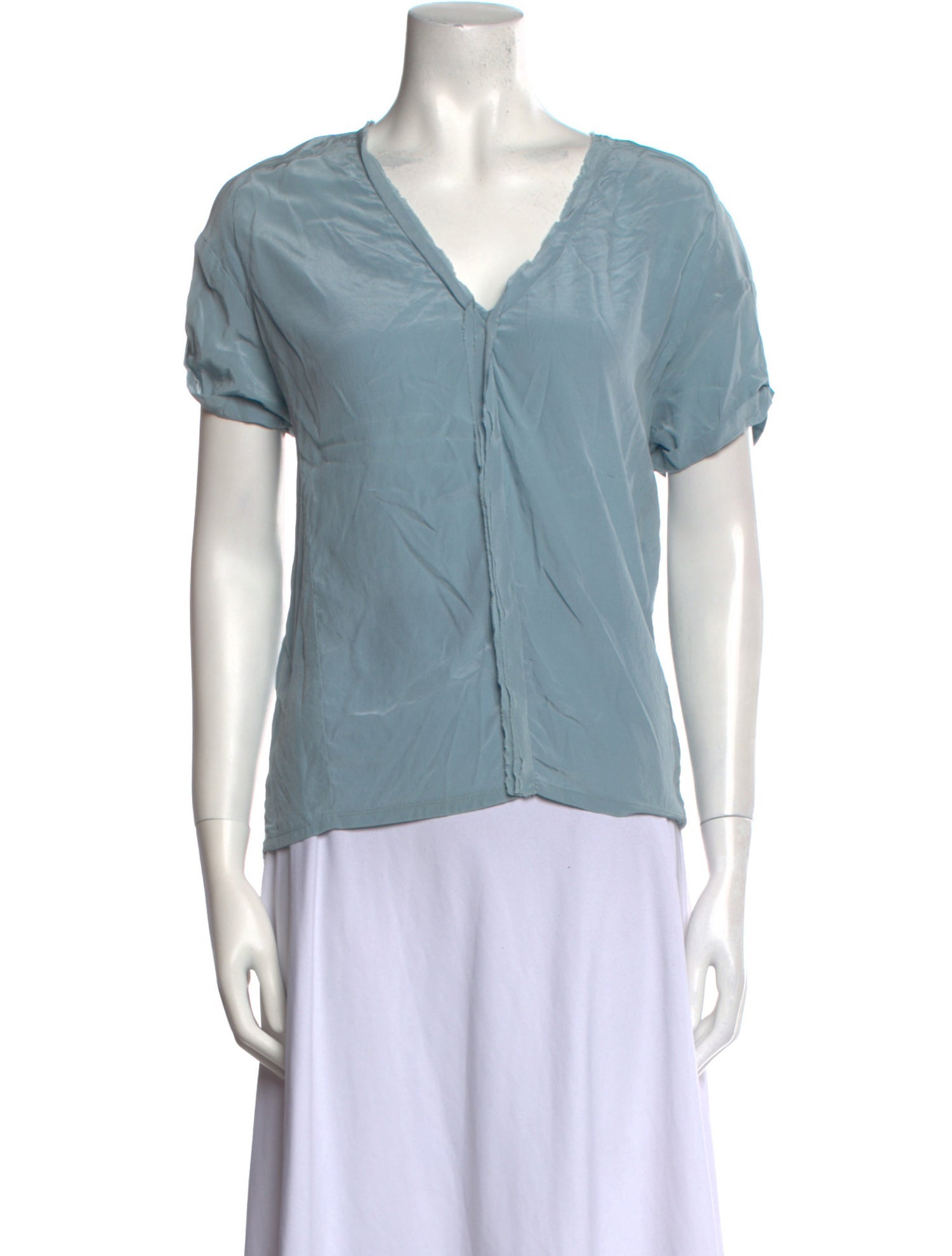 Maje Silk V-Neck Top