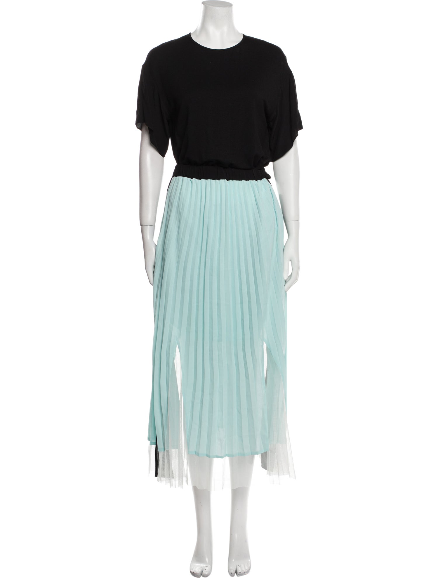 Maje Crew Neck Long Dress