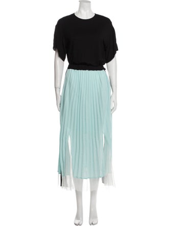 Maje Crew Neck Long Dress