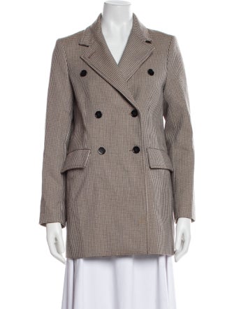 Maje Houndstooth Print Peacoat