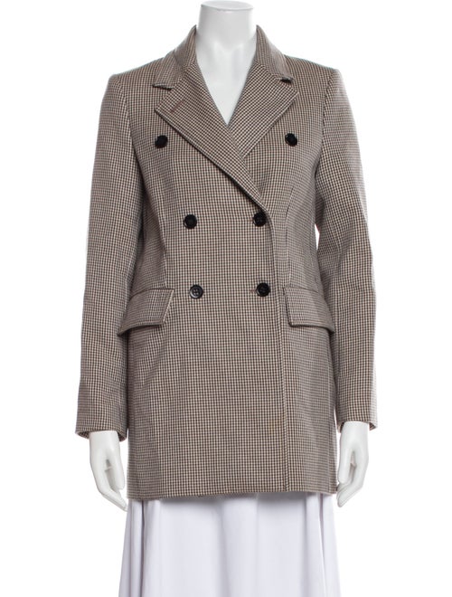Maje Houndstooth Print Peacoat