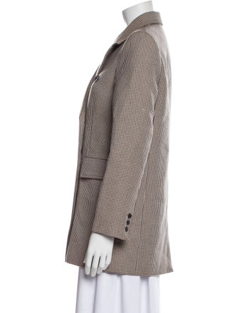 Maje Houndstooth Print Peacoat
