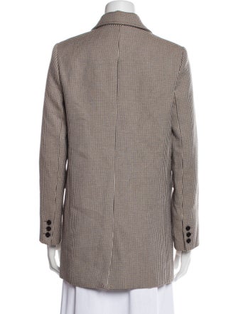 Maje Houndstooth Print Peacoat