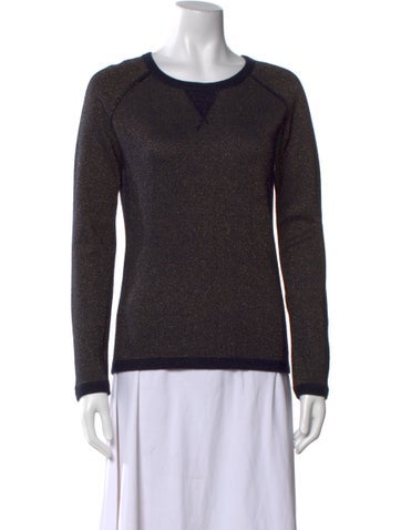 Maje Tops Crew Neck Long Sleeve Sweatshirt M